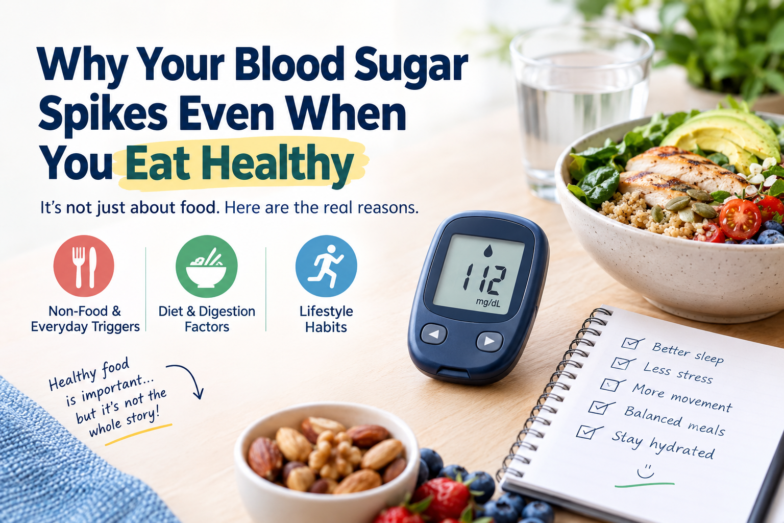 Why Your Blood Sugar Spikes Even When You Eat Healthy